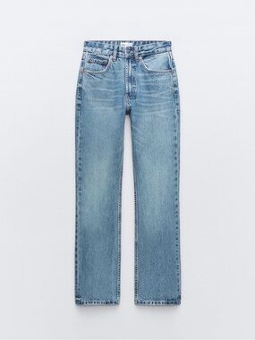 Zara Light Blue Straight-Leg Women's Jeans